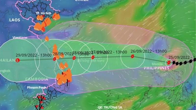 Cách xem đường đi của siêu bão Noru
