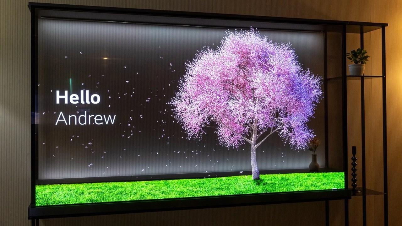 LG đã giới thiệu TV OLED T, là TV trong suốt không dây đầu tiên của công ty