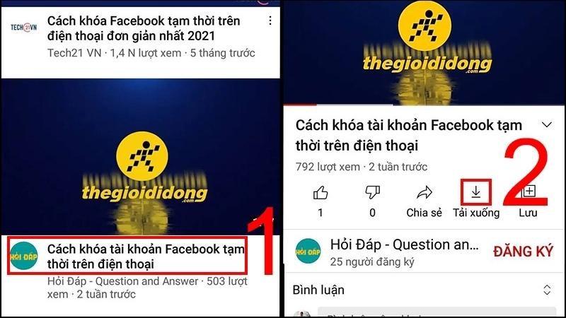 Tải video bạn muốn tải về