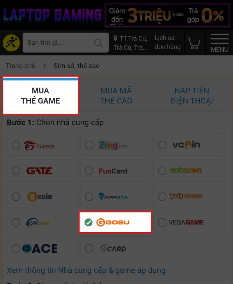 Mua Thẻ Game GOSU Online Nhanh Chóng, Giá Rẻ Tại Thế Giới Di Động