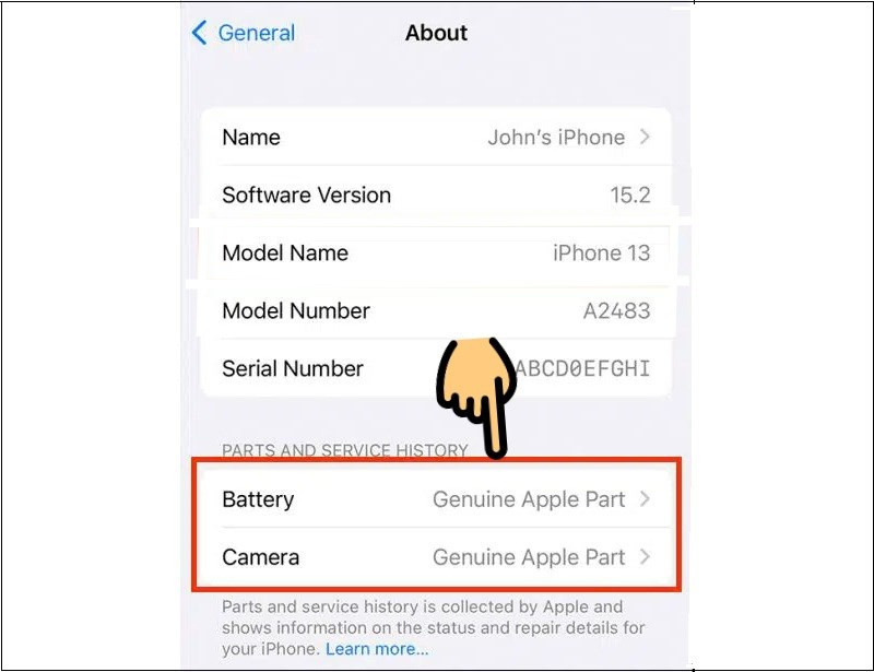 Kiểm Tra Linh Kiện iPhone Chính Hãng Dễ Dàng Với iOS 15.2 Trở Lên