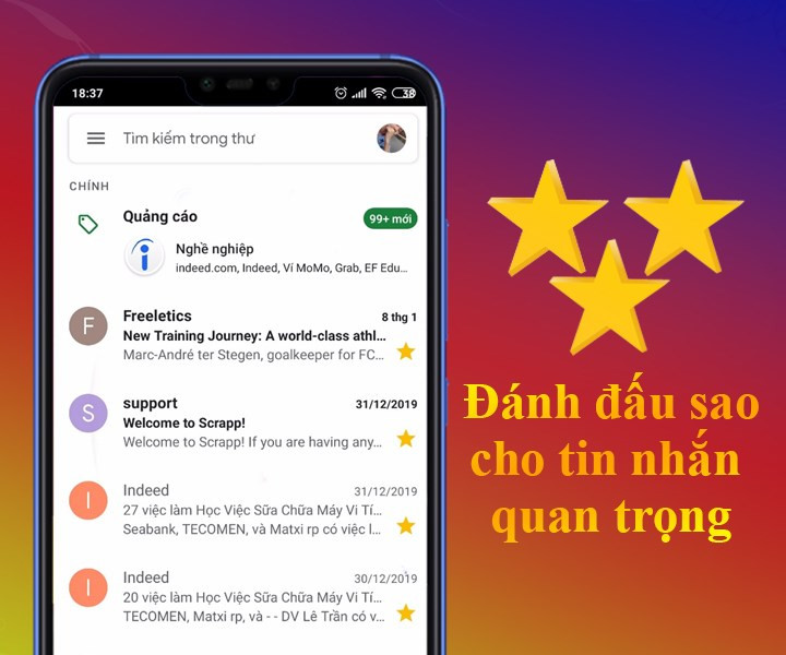 4. Đánh dấu sao các tin nhắn quan trọng