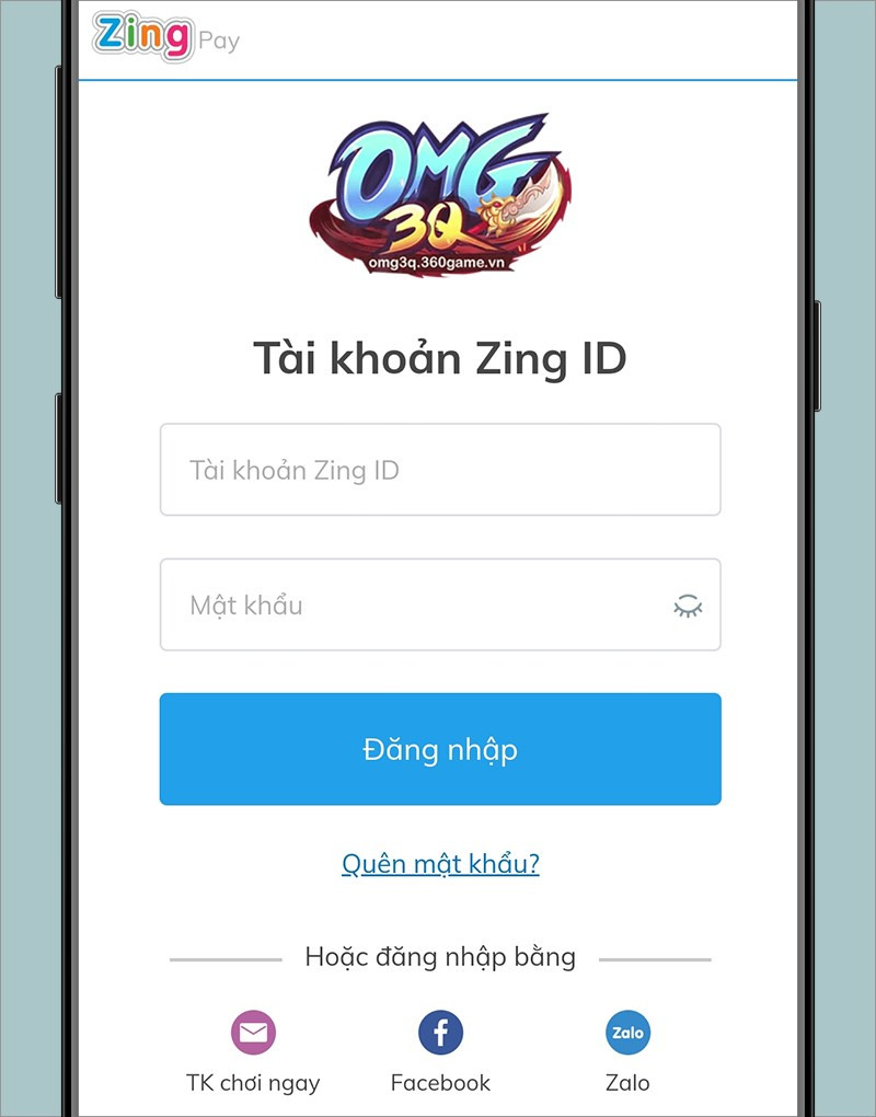 Hướng Dẫn Nạp Thẻ OMG 3Q VNG Qua ZingPay Chi Tiết Nhất