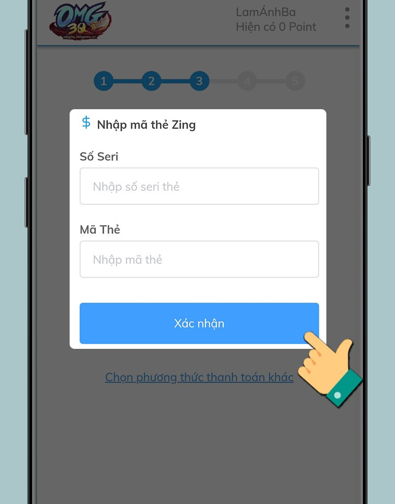 Hướng Dẫn Nạp Thẻ OMG 3Q VNG Qua ZingPay Chi Tiết Nhất