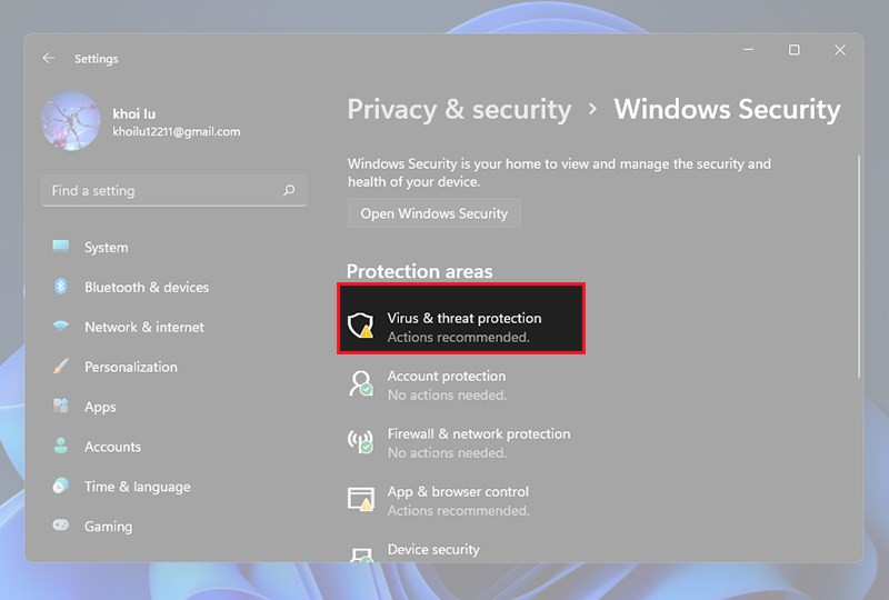 Hướng Dẫn Tắt Windows Security (Windows Defender) Trên Windows 11 Đơn Giản