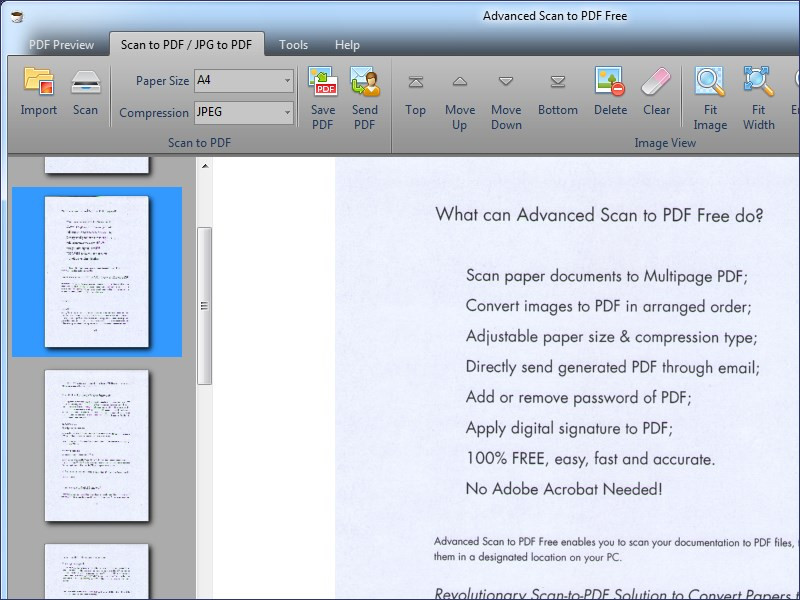 Advanced Scan to PDF Free