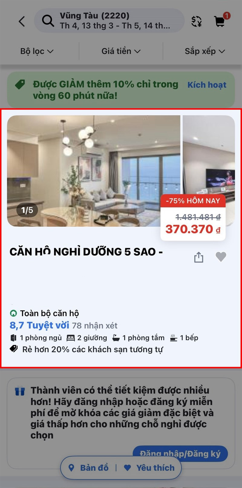 alt: Bước 5: Chọn phòng khách sạn