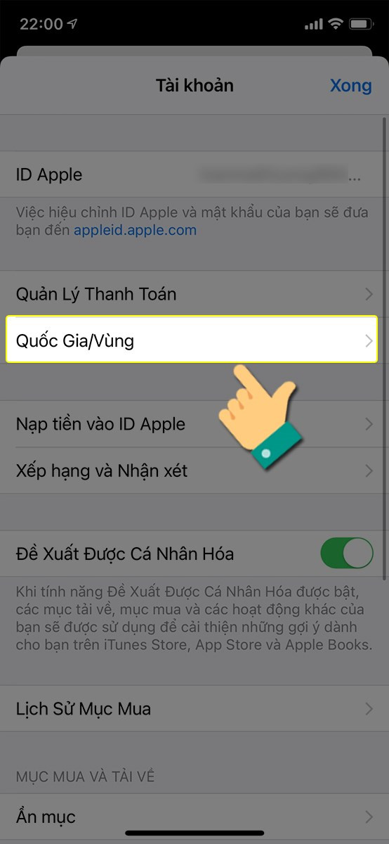 alt: Chuyển vùng App Store sang Hàn Quốc