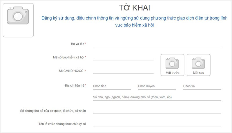 alt: Điền thông tin cá nhân trên website