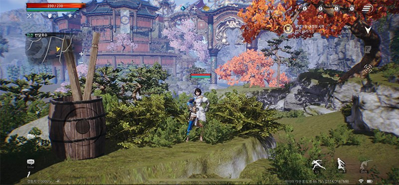 alt: Giao diện Blade & Soul 2 trên iOS