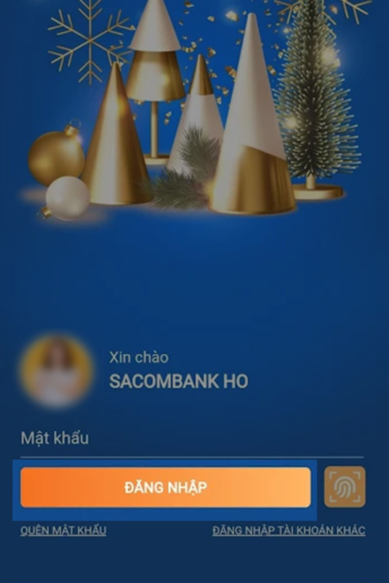 alt: Giao diện đăng nhập Sacombank mBanking