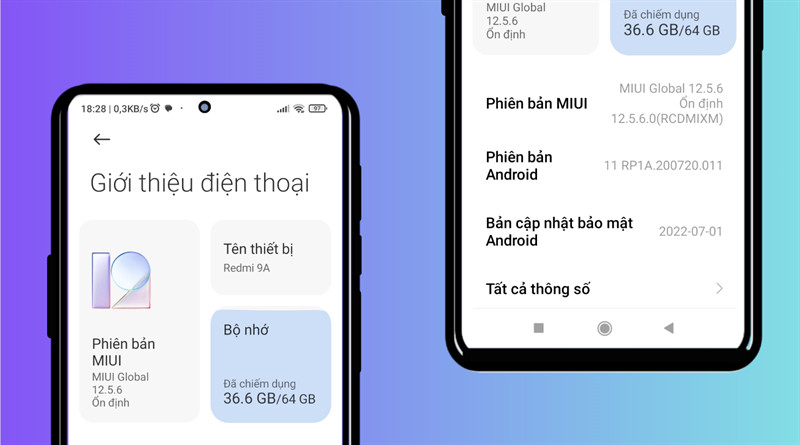 alt: Hình ảnh minh họa hiển thị thông tin thiết bị trên Android