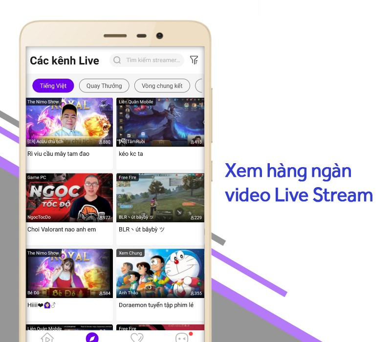 Alt: Hình ảnh người xem tặng quà cho streamer trên Nimo TV