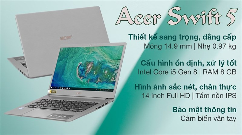 alt: Laptop Acer Swift 5 SF514 53T 51EX i5 8265U