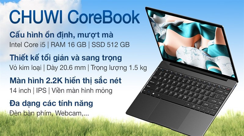 alt: Laptop CHUWI CoreBook X i5 8259U