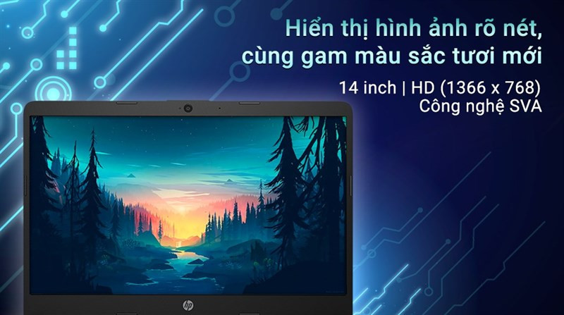 alt: Màn hình HP 14s sắc nét