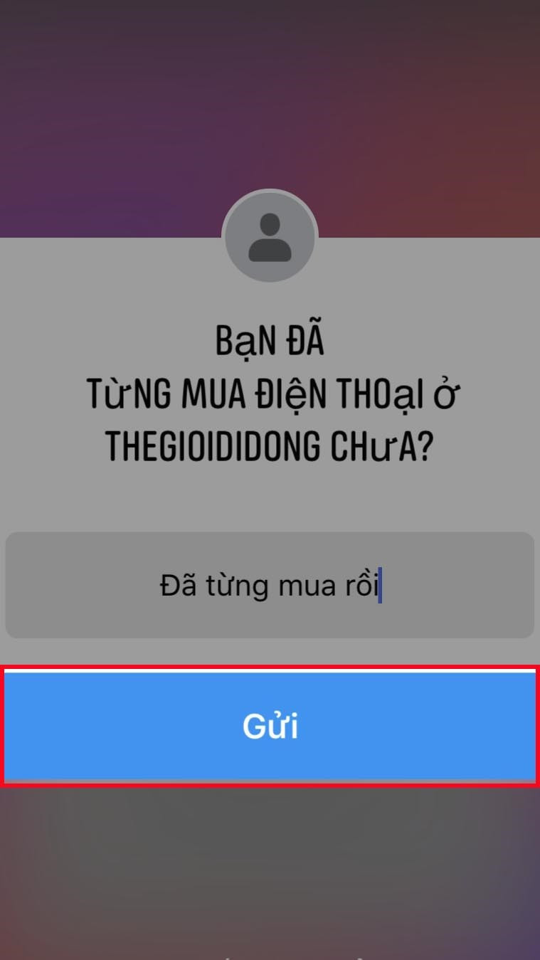 Alt: Nhấn nút gửi để hoàn tất