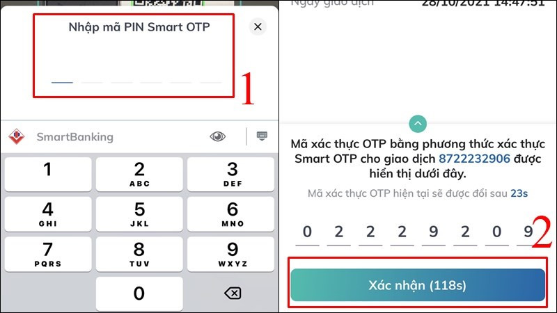 alt: Nhập mã PIN Smart OTP