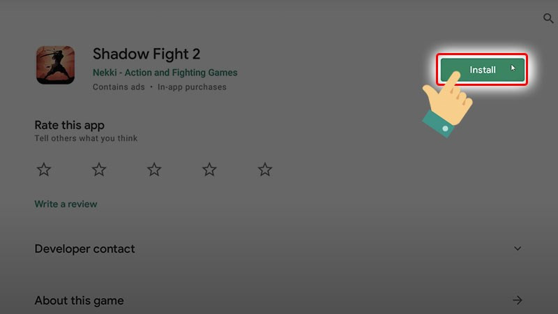 alt: Nút Install game Shadow Fight 2 trên LDPlayer