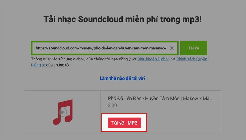 alt: Sử dụng SaveFrom.net để tải nhạc SoundCloud