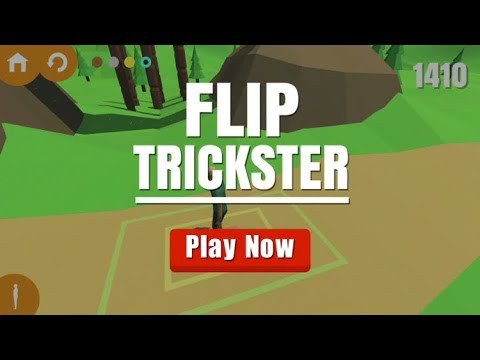 alt text: Ảnh chụp màn hình game Flip Trickster, nhân vật đang thực hiện một cú backflip