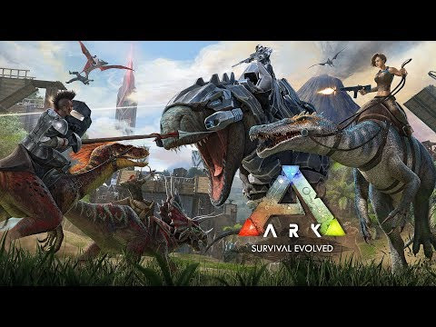 alt text: ARK Survival Evolved - Hình ảnh khủng long trong game