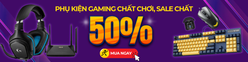 alt text: Banner quảng cáo chuột, bàn phím, tai nghe gaming