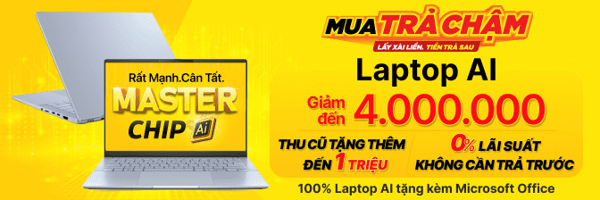 alt text: Banner quảng cáo laptop AI