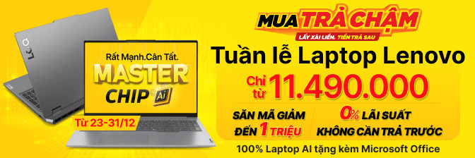 alt text: Banner quảng cáo laptop Lenovo