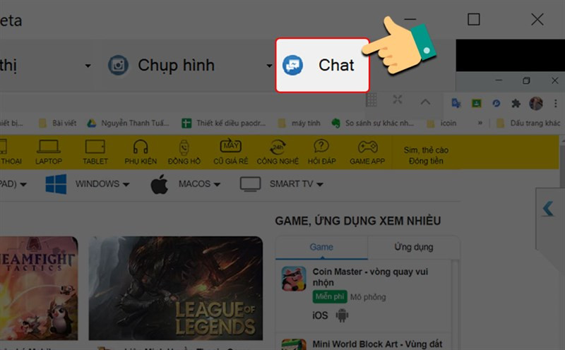 alt text: Bật khung chat để trao đổi công việc dễ dàng