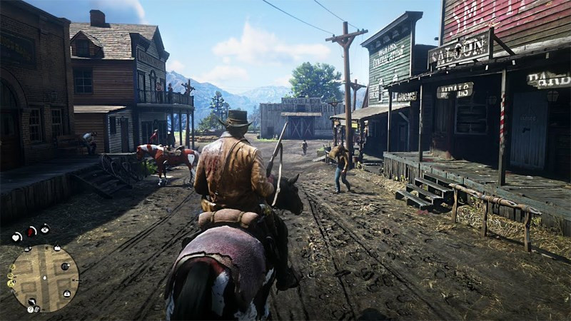 alt text: Cảnh đấu súng trong Red Dead Redemption 2