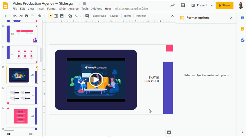 alt text: Chèn video vào bài thuyết trình Google Slides