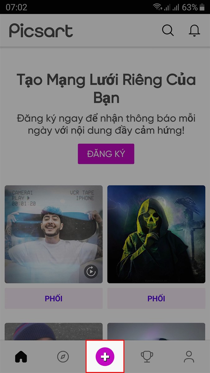 alt text: Chọn ảnh từ thư viện