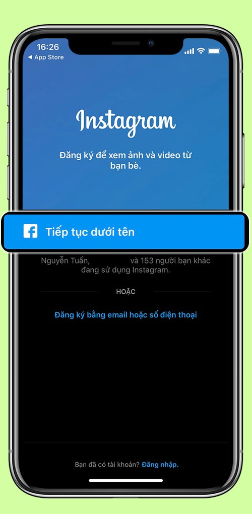 alt text: Chọn đăng ký bằng Facebook, email hoặc số điện thoại