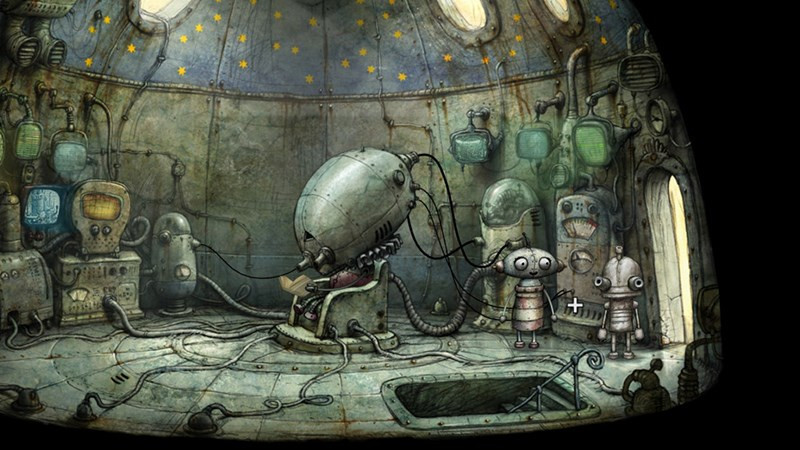 alt text: Đồ họa vẽ tay trong Machinarium