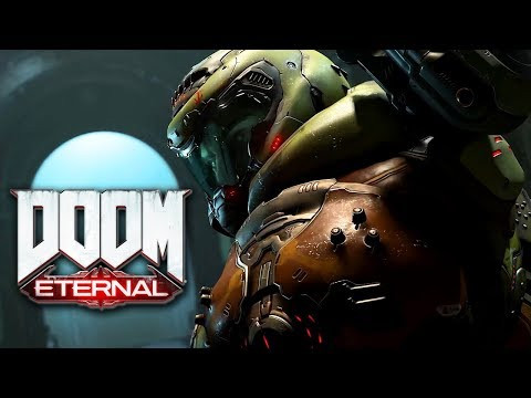 alt text: Doom Slayer chiến đấu với quỷ dữ trong Doom Eternal.