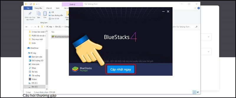 alt text: Giao diện cài đặt Bluestacks