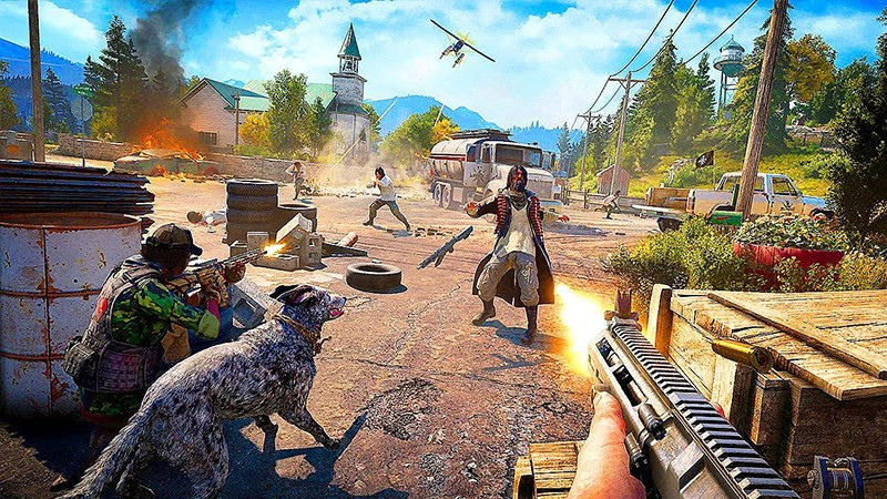 alt text: Giao diện chiến đấu trong Far Cry 5