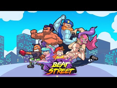 Alt text: Giao diện game Beat Street với hình ảnh nhân vật đang chiến đấu trên đường phố Tokyo