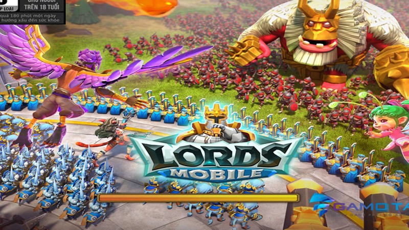 alt text: Giao diện game Lords Mobile sau khi cài đặt