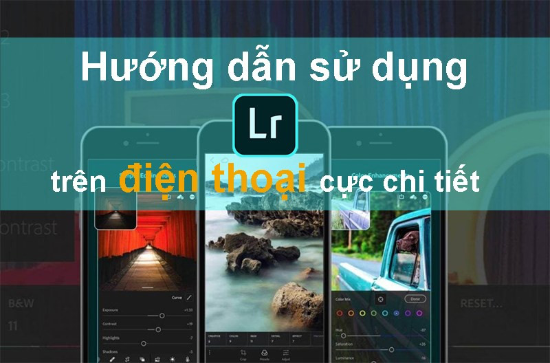 alt text: Giao diện Lightroom Mobile với các công cụ chỉnh sửa