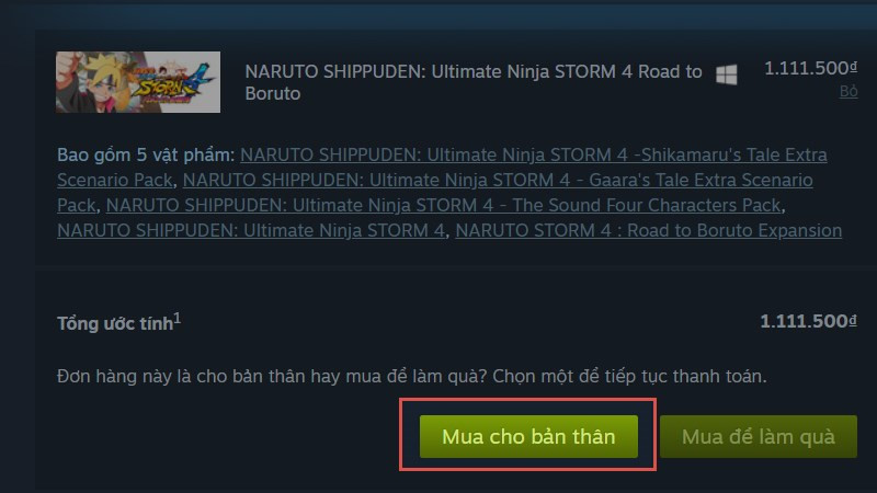 alt text: Giao diện thanh toán trên Steam