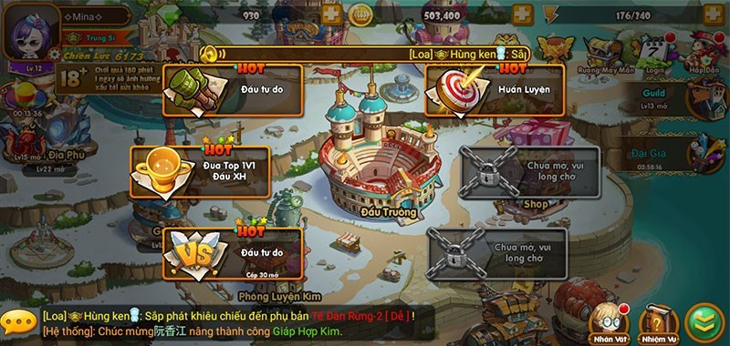 alt text: GunGun Mobile gameplay chiến đấu