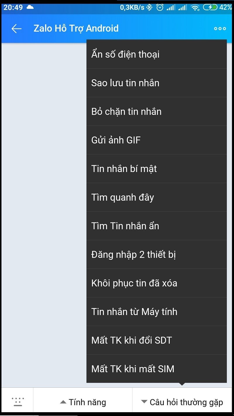 alt text: Hình ảnh minh họa nhắn tin hỗ trợ trực tuyến trên Zalo