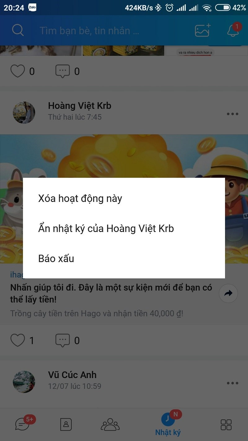 alt text: Hình ảnh minh họa vi phạm bản quyền trên Zalo