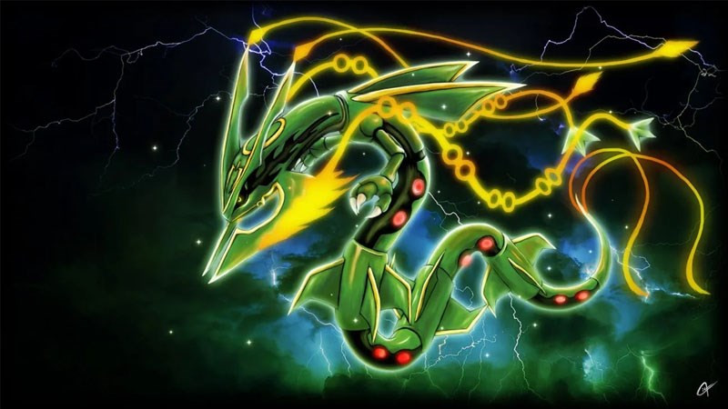 alt text: Hình ảnh Rayquaza - Pokemon huyền thoại