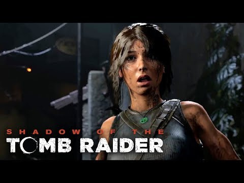 alt text: Lara Croft khám phá lăng mộ cổ trong Shadow Of The Tomb Raider.