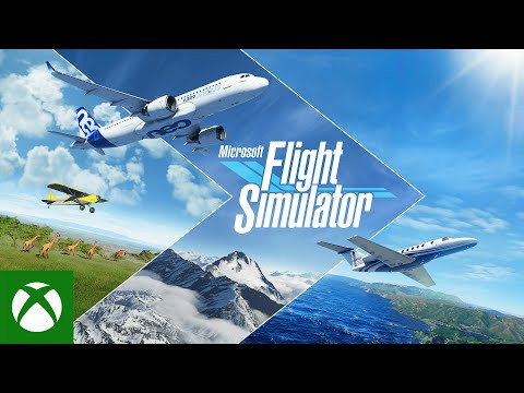 alt text: Máy bay bay trên bầu trời trong Microsoft Flight Simulator.