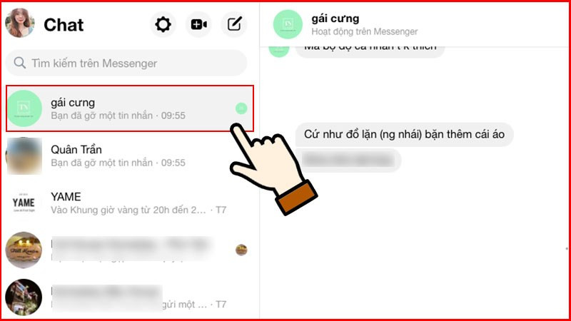 alt text: Mở cuộc trò chuyện với bạn bè