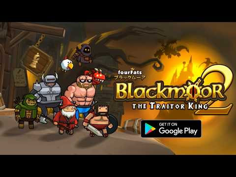 Alt text: Một cảnh chiến đấu trong game Blackmoor 2 với nhân vật chính đối đầu với quái vật